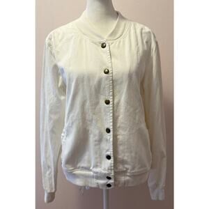 XiRENA Cotton Twill Bomber Varsity Jacket Size M (minimalist streetwear)